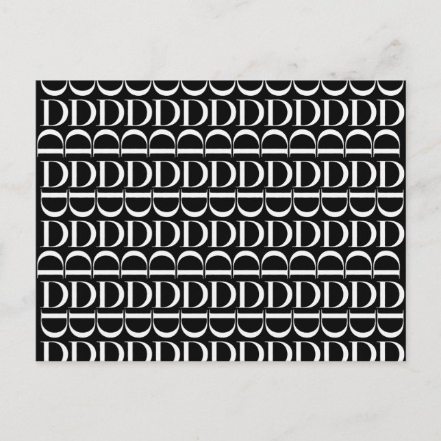 Anfangsbuchstaben D Postkarte (Vorderseite)