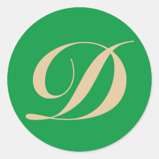 Anfangsbuchstaben D Runder Aufkleber