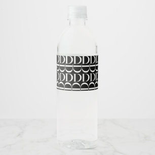 Anfangsbuchstaben D Wasserflaschenetikett