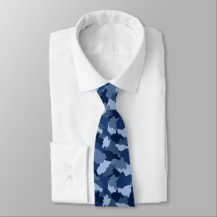 Anfangsbuchstaben des Blauen Camouflage Pattern Krawatte