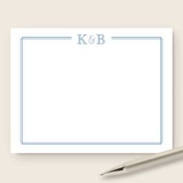 Anfangsbuchstaben des Paares Monogramm für Frischv Mitteilungskarte