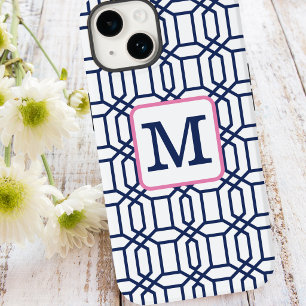 Anfangsbuchstaben des weißen Octagon Monogram Case-Mate iPhone 14 Hülle