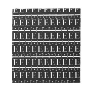 Anfangsbuchstaben E Notizblock