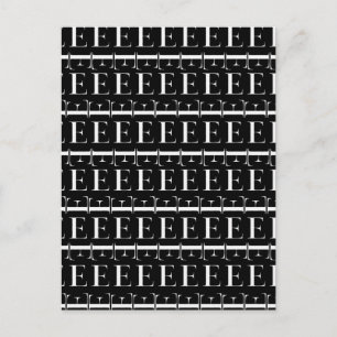 Anfangsbuchstaben E Postkarte