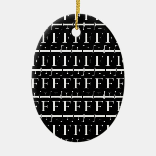 Anfangsbuchstaben F Keramikornament (Vorne)