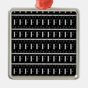Anfangsbuchstaben F Ornament Aus Metall