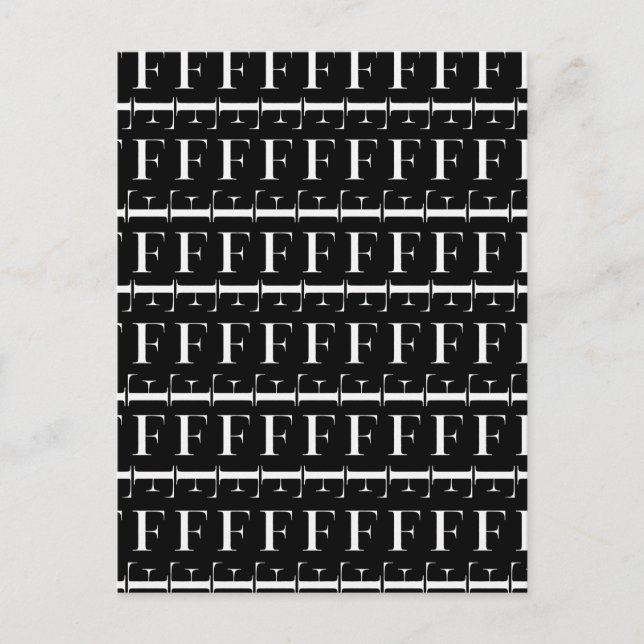 Anfangsbuchstaben F Postkarte (Vorderseite)