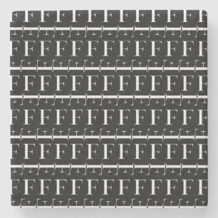 Anfangsbuchstaben F Steinuntersetzer