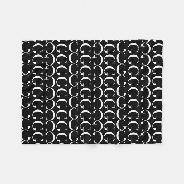 Anfangsbuchstaben G Fleecedecke (Vorderseite (Horizontal))