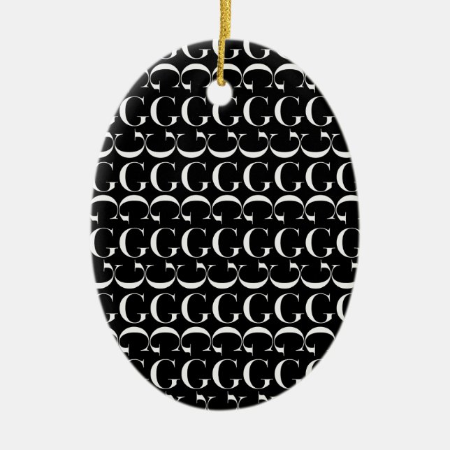 Anfangsbuchstaben G Keramikornament (Vorne)