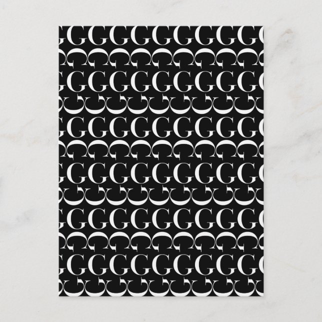 Anfangsbuchstaben G Postkarte (Vorderseite)