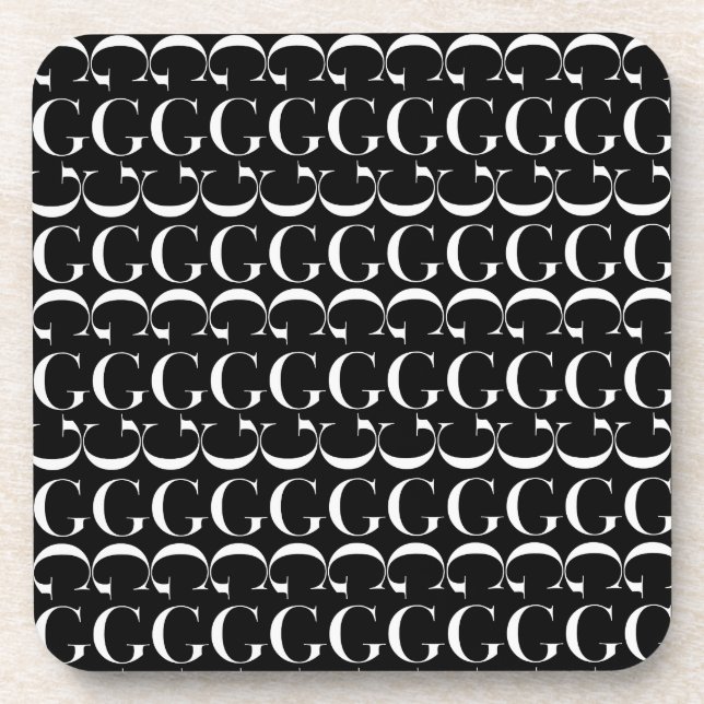 Anfangsbuchstaben G Untersetzer (Vorderseite)