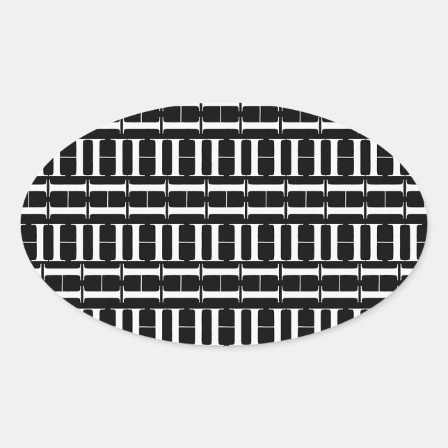 Anfangsbuchstaben H Ovaler Aufkleber (Vorderseite)