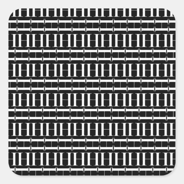 Anfangsbuchstaben H Quadratischer Aufkleber (Vorderseite)