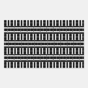 Anfangsbuchstaben H Rechteckiger Aufkleber