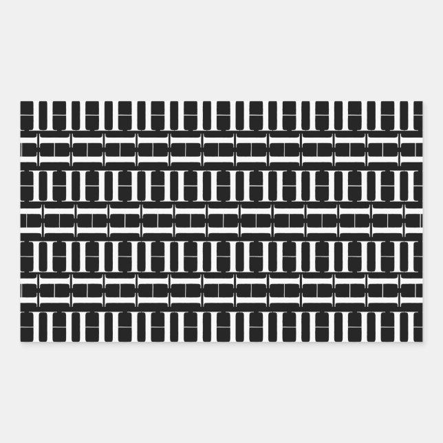 Anfangsbuchstaben H Rechteckiger Aufkleber (Vorderseite)