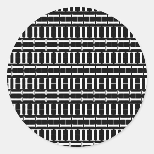 Anfangsbuchstaben H Runder Aufkleber (Vorderseite)