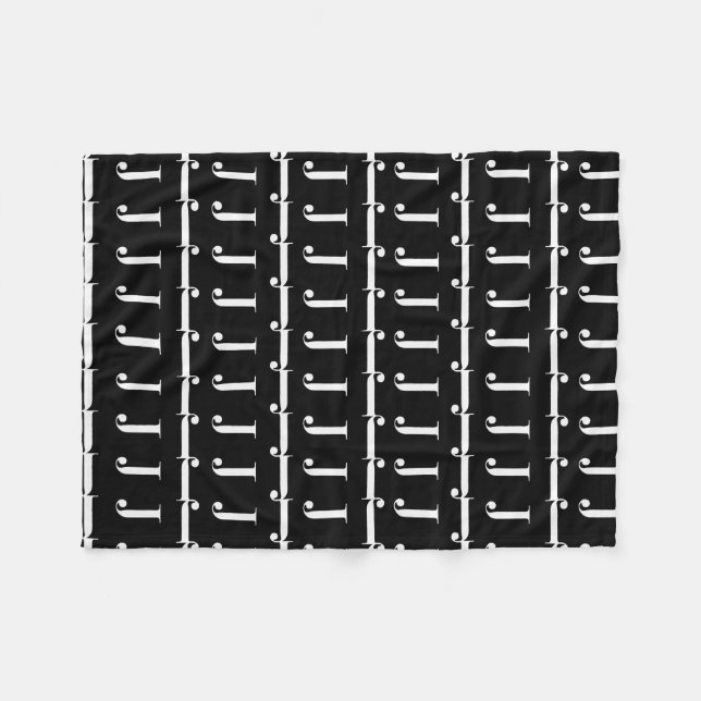 Anfangsbuchstaben J Fleecedecke (Vorderseite (Horizontal))