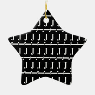 Anfangsbuchstaben J Keramik Ornament