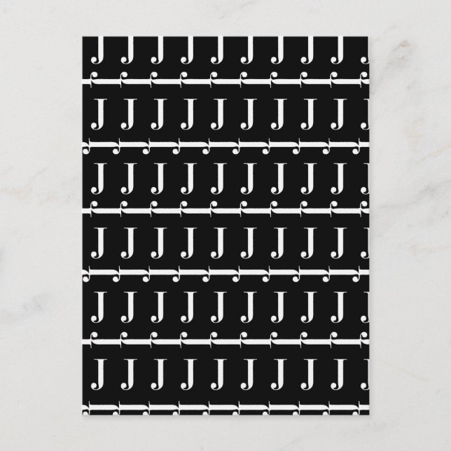 Anfangsbuchstaben J Postkarte (Vorderseite)