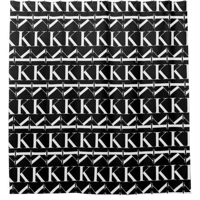 Anfangsbuchstaben K Duschvorhang (Vorderseite)