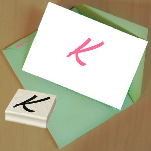 Anfangsbuchstaben K Gummistempel