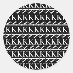 Anfangsbuchstaben K Runder Aufkleber