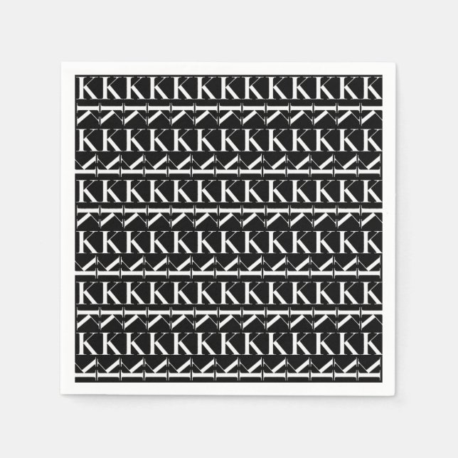 Anfangsbuchstaben K Serviette (Vorderseite)
