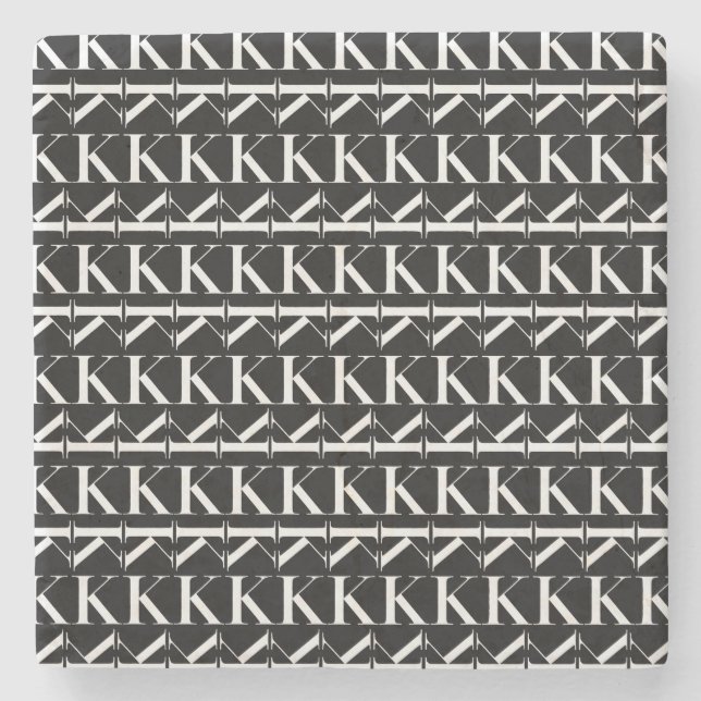 Anfangsbuchstaben K Steinuntersetzer (Vorderseite)