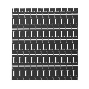 Anfangsbuchstaben L Notizblock