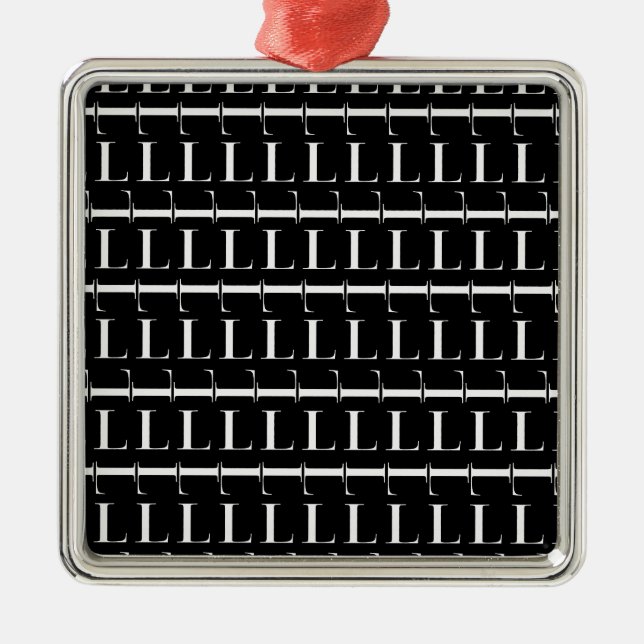 Anfangsbuchstaben L Ornament Aus Metall (Vorne)