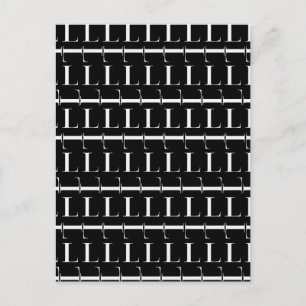 Anfangsbuchstaben L Postkarte