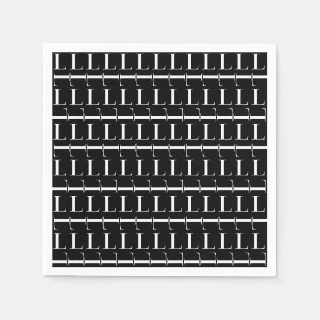 Anfangsbuchstaben L Serviette (Vorderseite)