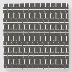 Anfangsbuchstaben L Steinuntersetzer