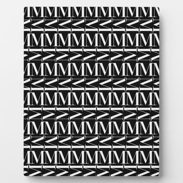 Anfangsbuchstaben M Fotoplatte (Vorderseite)