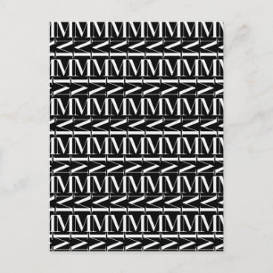 Anfangsbuchstaben M Postkarte