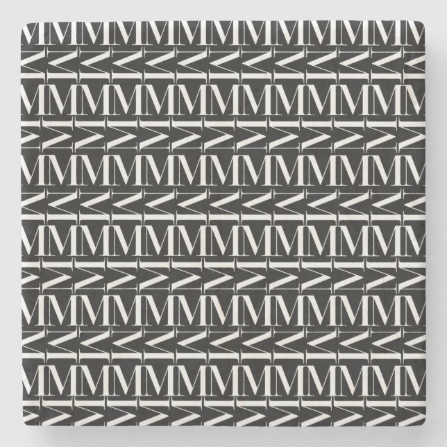 Anfangsbuchstaben M Steinuntersetzer (Vorderseite)