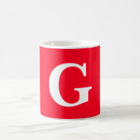 Anfangsbuchstaben Monogram Red White Schlicht Simp