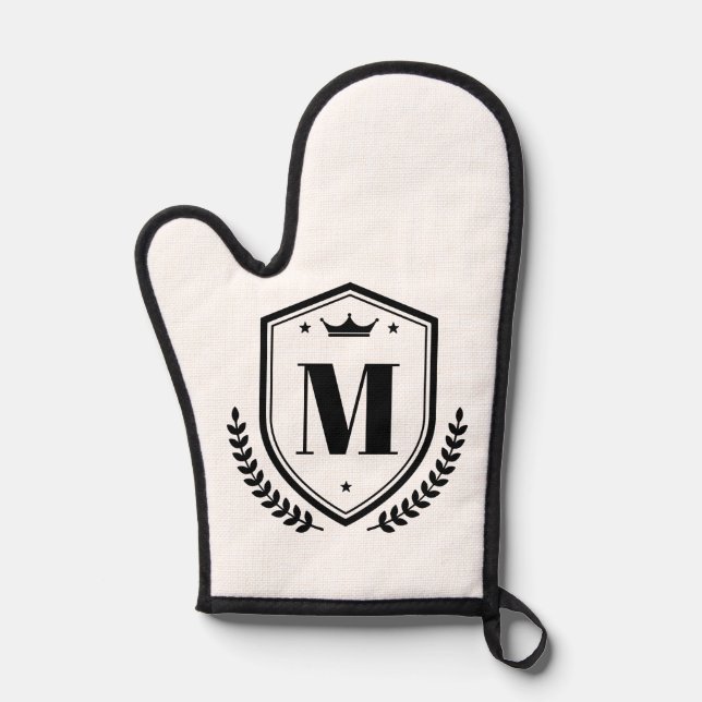 Anfangsbuchstaben Monogramm-Abzeichen Ofenhandschuh (Vorderseite)