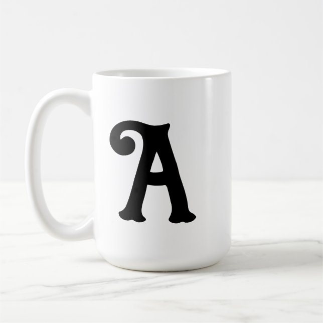 Anfangsbuchstaben Monogramm anpassbare Gegenwart Kaffeetasse (Links)