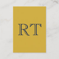 Anfangsbuchstaben Monogramm Gold & Blau Schlicht E