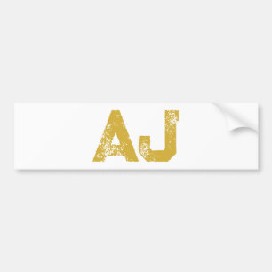 Anfangsbuchstaben Monogramm Gold Farbe Schlicht Ei Autoaufkleber