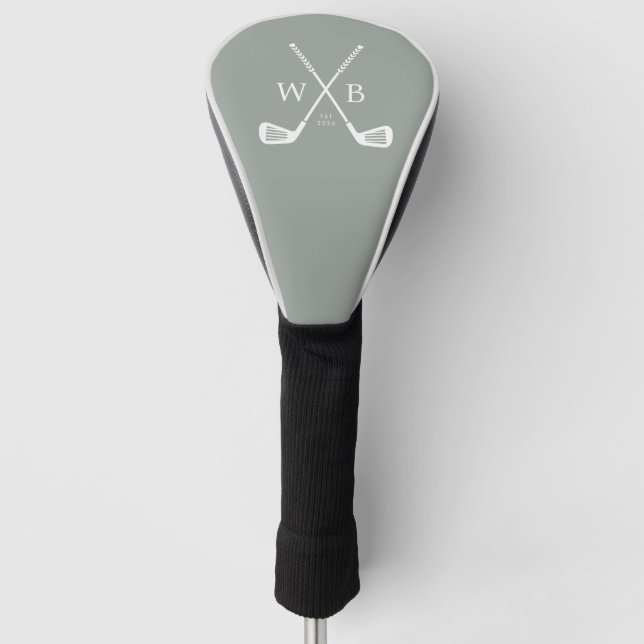 Anfangsbuchstaben Monogramm Golf Baby Shower Headcover (Vorderseite)