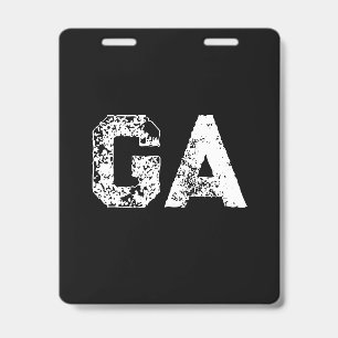 Anfangsbuchstaben Monogramm Schwarz Weiß Schlicht Ausweis