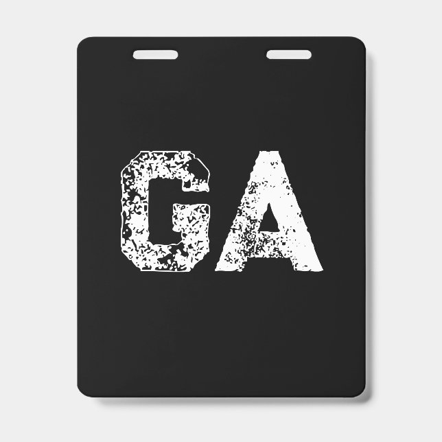 Anfangsbuchstaben Monogramm Schwarz Weiß Schlicht  Ausweis (Vorderseite)