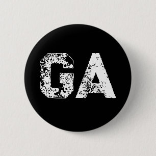 Anfangsbuchstaben Monogramm Schwarz Weiß Schlicht Button