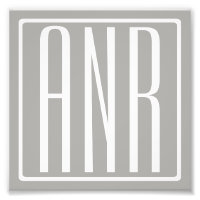 Anfangsbuchstaben Monogramm | Weiß auf Hellgrau