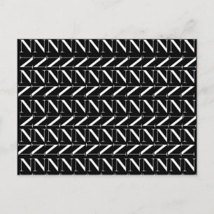 Anfangsbuchstaben N Postkarte