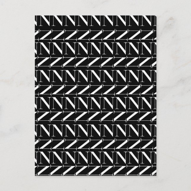 Anfangsbuchstaben N Postkarte (Vorderseite)