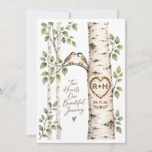 Anfangsbuchstaben Natur Hochzeit Birkenhochzeit Feiertagskarte